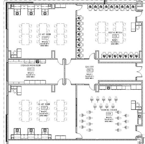 2D Suite | Art room, School floor plan, High school art room