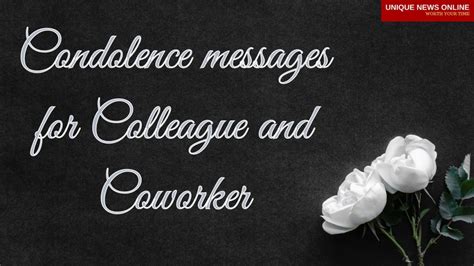 Sympathy Messages For A Coworker: 50 Condolences In English - Proceffa