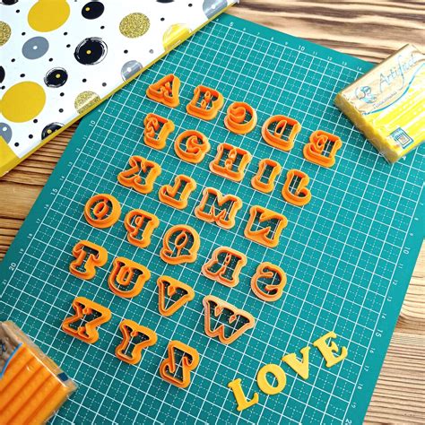 Polymer clay cutters. Alphabet cutters. Set of letters. | Etsy