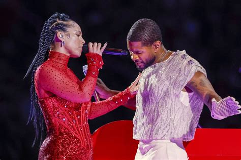 Usher, Alicia Keys rock the stage at Super Bowl LVIII halftime show