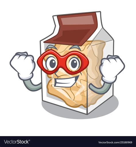 Super hero pork rinds in a cartoon jar Royalty Free Vector