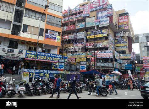 HYDERABAD,INDIA-07th OCTOBER,2017.A view of Ameerpet street known for ...