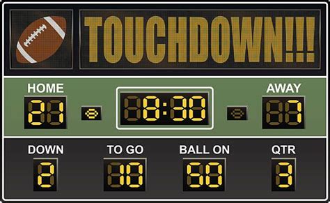 Scoreboard Clip Art, Vector Images ... | Scoreboard, Football ...