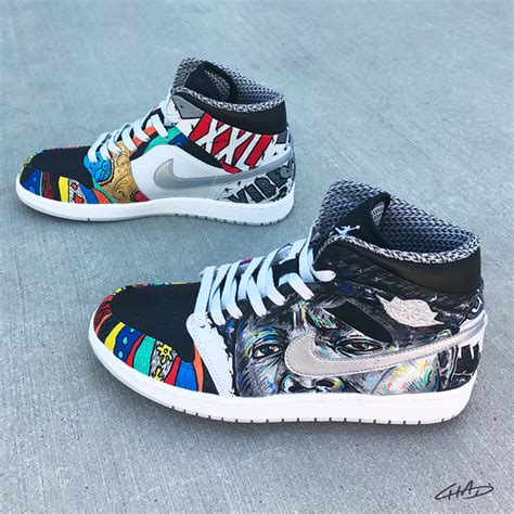 Notorious - Custom Hand Painted Jordan Retro 1 Shoes – chadcantcolor