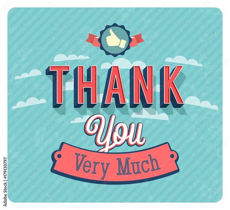 Thank you very much vintage emblem. Stock Vector | Adobe Stock