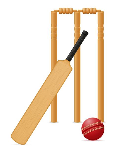 a wooden cricket bat and ball on a white background