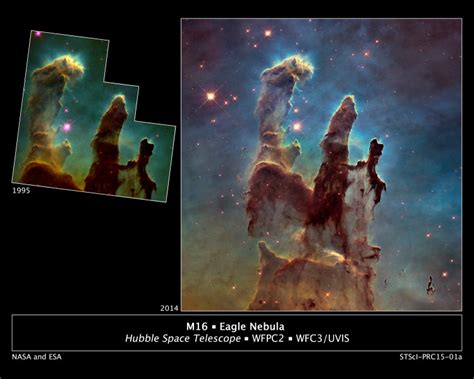 The Hubble Space Telescope Revisits the Iconic 'Pillars of Creation' to ...