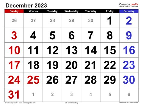 December 2023 Calendar With January 2022 - Calendar 2022