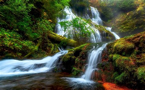 Natural Beauty Panther Creek Falls Columbia River District Skamejnija ...