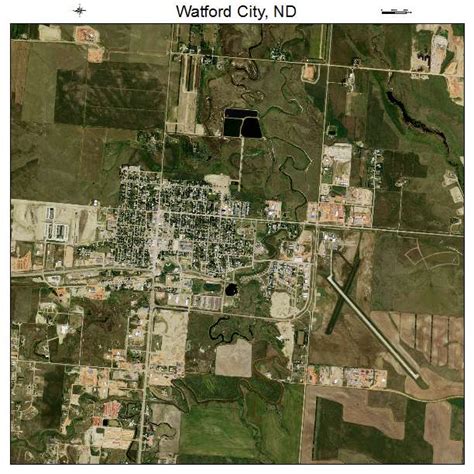 Aerial Photography Map of Watford City, ND North Dakota