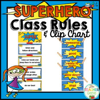 Superhero Classroom Rules by The Teacher Gene | Teachers Pay Teachers