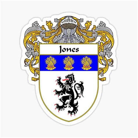 "Jones Welsh Coat of Arms/Family Crest" Sticker for Sale by IrishArms ...