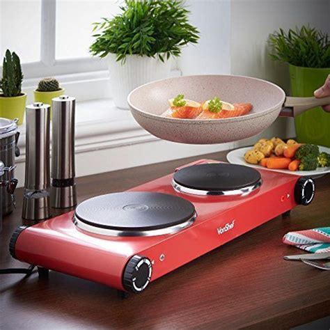 Electric Double Cooker Hob Table Top Portable Hot Plate Breakfast Food ...