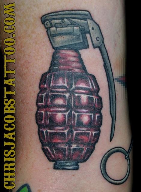 Hand Grenade Tattoo by Chris Jacobs @ The Trainyard Teahouse | Flickr ...