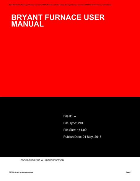 Bryant furnace user manual by FloydMcMillan3860 - Issuu