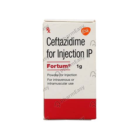 Fortum 1 GM Powder For Injection (1) - Uses, Side Effects, Dosage ...