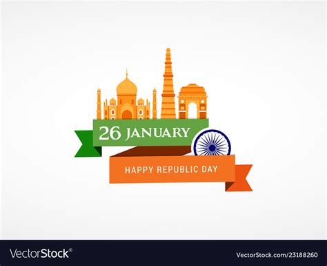 Indian republic day concept design banner poster Vector Image