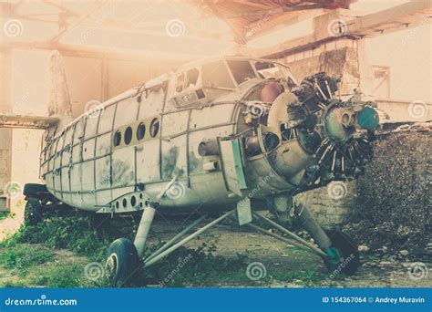 An old abandoned plane stock photo. Image of aviation - 154367064