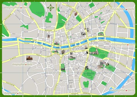 Dublin map - Printable walking map of favourite points of interest to ...