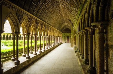 The Abbey Cloister, Mont Saint-michel Photograph by Russ Bishop - Pixels