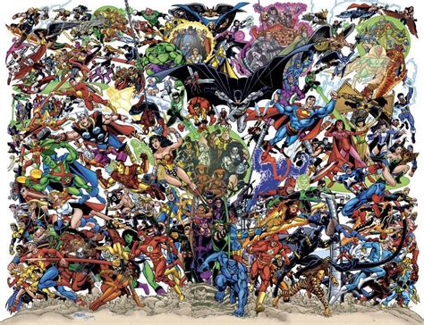 Marvel/DC JLA/Avengers Artwork by George Perez | Once Upon A Geek