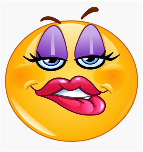 Girl Emoji Decal - Sexy Lip Biting Emoji, HD Png Download - kindpng