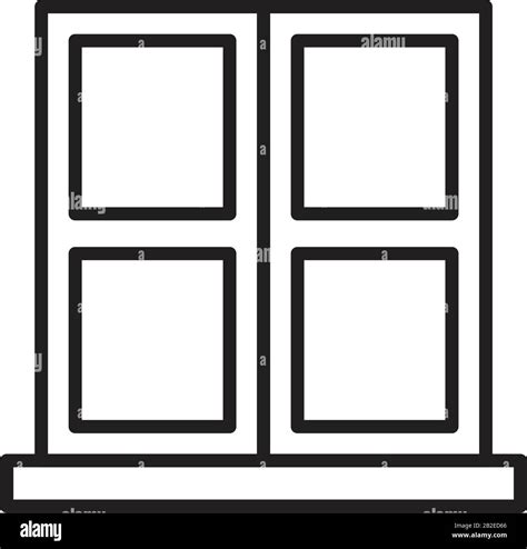 Window icon template black color editable. Window icon symbol Flat ...