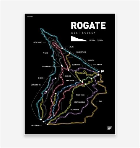 Rogate Bike Park Art Print – TrailMaps