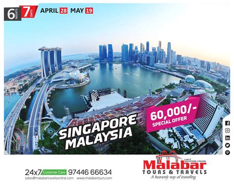 an advertisement for singapore's special offer at the malaysia tourism ...