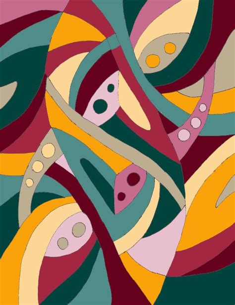 Triadic Color Painting: Maroon, Gold, and Blue-Green