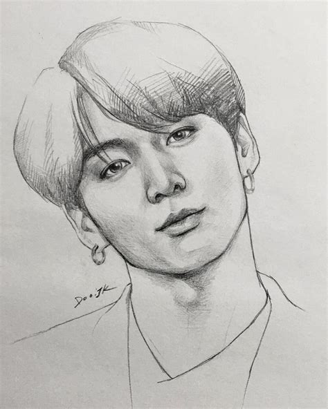 Pin by Ellen Rouse-Barron on Fanart | Bts drawings, Kpop drawings ...