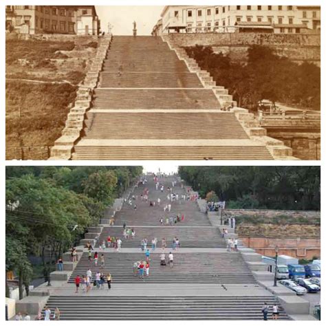 Potemkin Stairs, Odessa. 1920-2020 : r/OldPhotosInRealLife