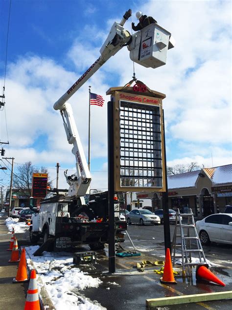 Monument Sign Installation NY - Valle Signs & Awnings