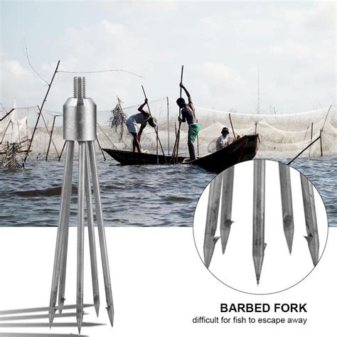 Fishing Harpoon,Zerone Durable Stainless Steel Fishing Spear Fork Fish ...