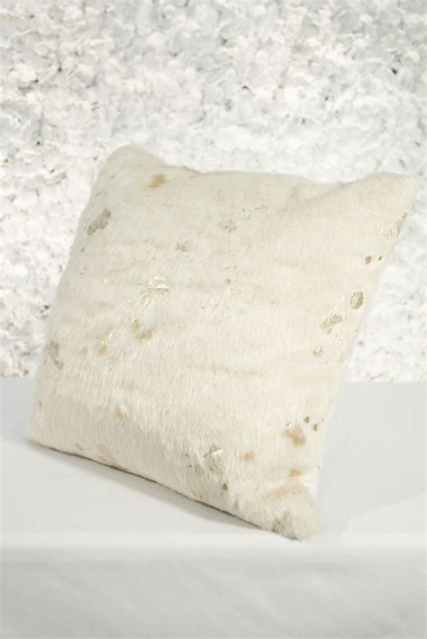 White Fur Pillow - All Occasions Rentals