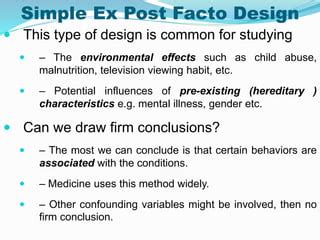 Research Method - Ex Post Facto Research | PPT