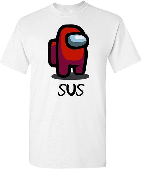 Among Us - Red is Sus T-Shirt, Hoodie, Customized: Amazon.co.uk: Clothing