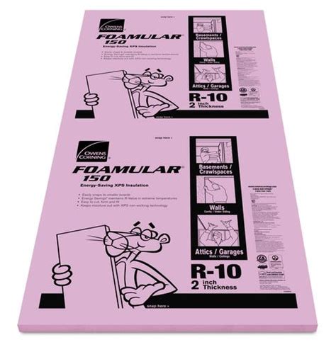 Owens Corning® Foamular® Extruded Polystyrene Insulation 2" x 4' x 8' R ...