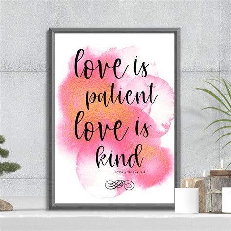 Love is Patient, Love is Kind|Digital Prints| Wall Art|Christian Decor ...