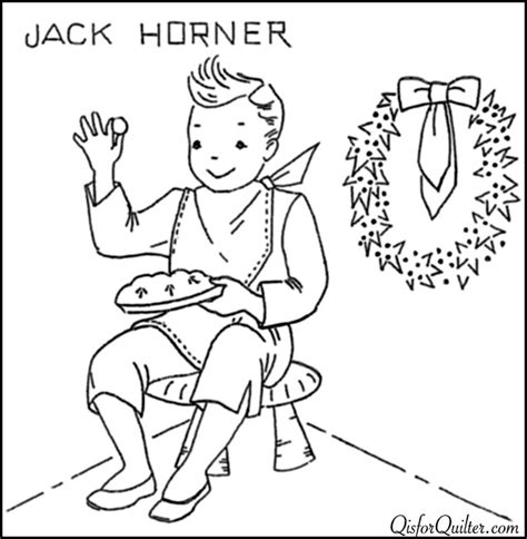 Little Jack Horner Coloring Page - Coloring Home