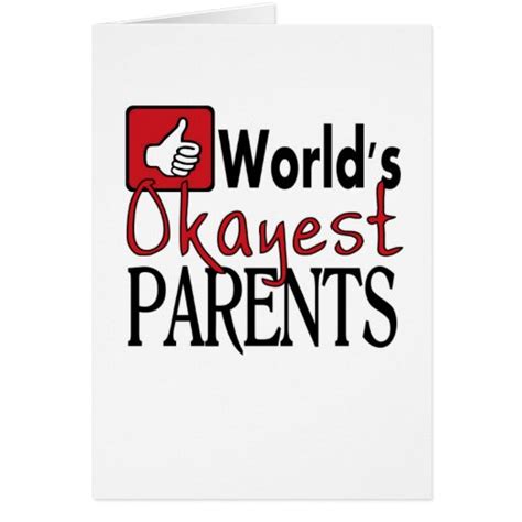 World's okayest parents funny anniversary card | Zazzle