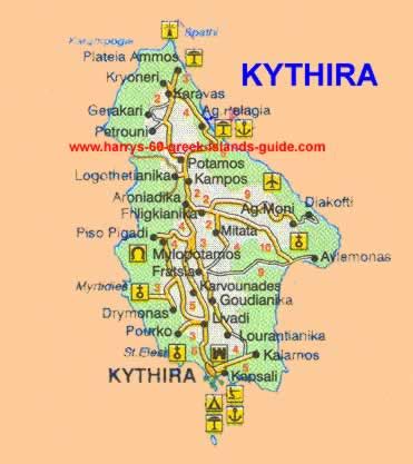 Kythira Greece Map