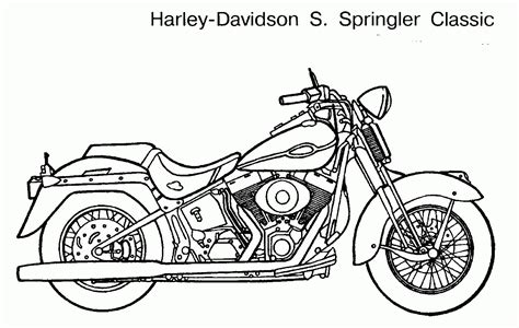 Harley Motorcycle Coloring Pages Printable Coloring Pages