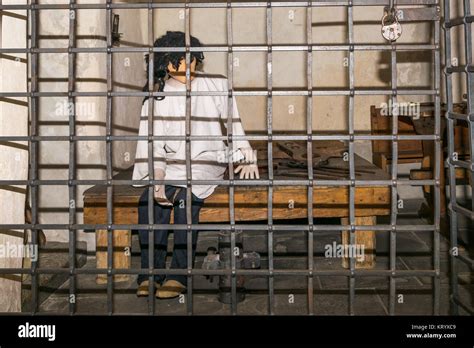 Prisoner in the medieval prison Stock Photo - Alamy