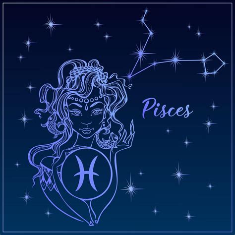 Zodiac sign Pisces as a beautiful girl. The Constellation Of Pisces ...