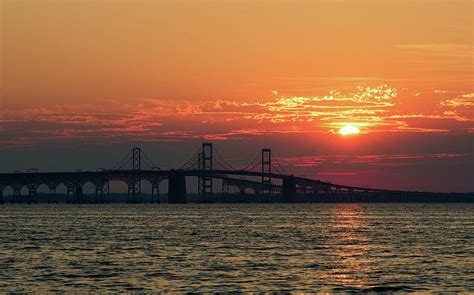 Chesapeake Bay Bridge Sunset 3 Photograph by Richard Macquade - Pixels