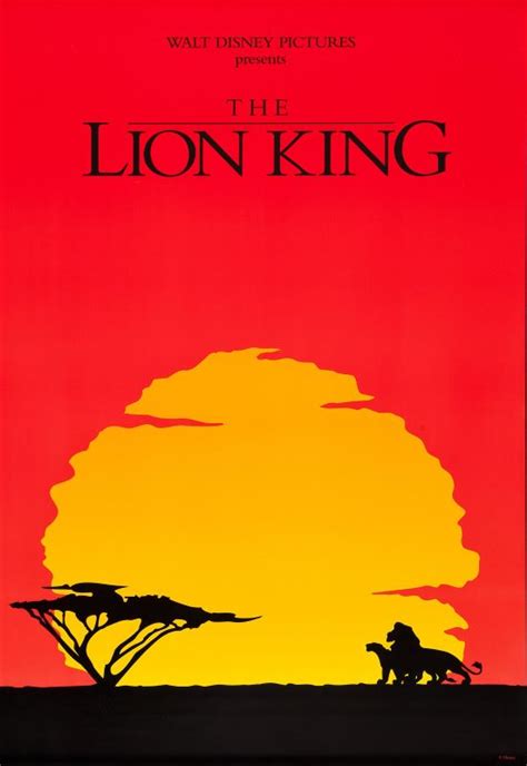 Lion King Movie Poster 1994