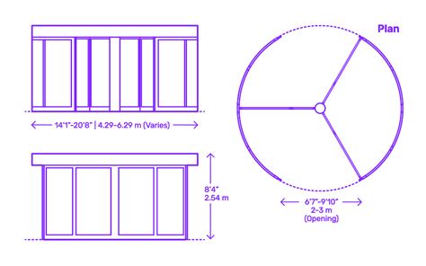 Revolving Doors Dimensions & Drawings | Dimensions.com