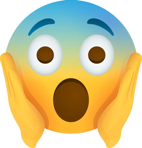 "Face screaming in fear emoji" Emoji - Download for free – Iconduck