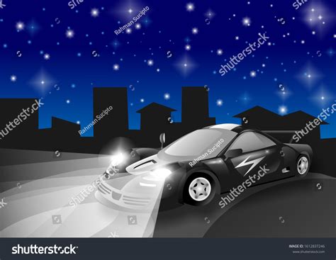 Black Car Night Wallpaper Stock Illustration 1612837246 | Shutterstock